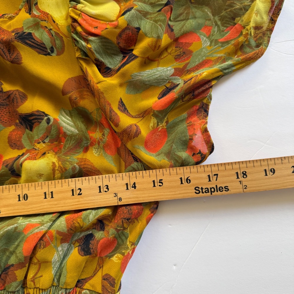 Anthropologie Womens Somerset Botanical Fruit Print Tiered Maxi Dress Size XS - Picture 8 of 11